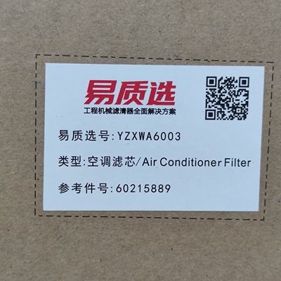 60215889 de Airconditioning van het Filterelement voor Sany SY55/SY60/SY65